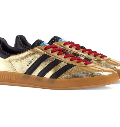 Adidas Gucci Gazelle Sneakers in Gold