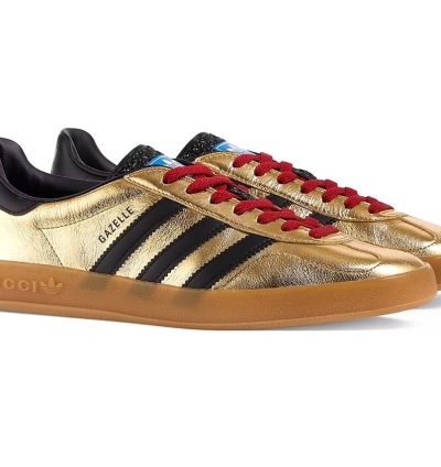 Adidas Gucci Gazelle Sneakers in Gold