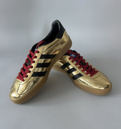 Adidas Gucci Gazelle Sneakers in Gold