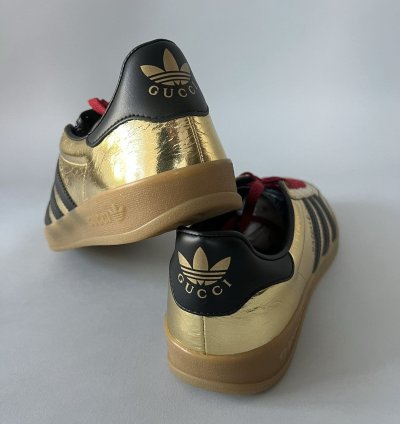 Adidas Gucci Gazelle Sneakers in Gold