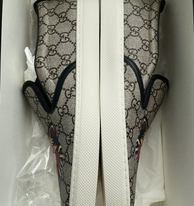 Angry cat Gucci slide on sneakers