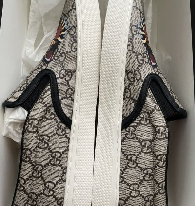 Angry cat Gucci slide on sneakers