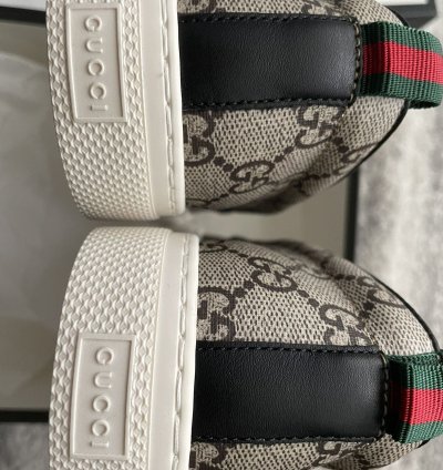 Angry cat Gucci slide on sneakers
