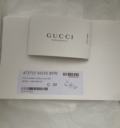 Angry cat Gucci slide on sneakers