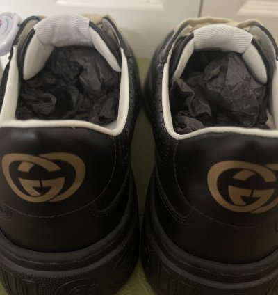 Black GG Embossed Sneakers