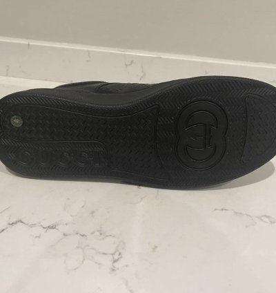 Black GG Embossed Sneakers