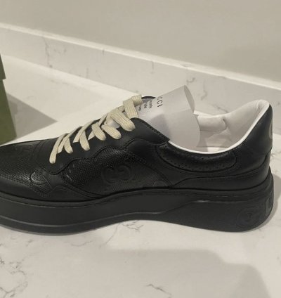 Black GG Embossed Sneakers