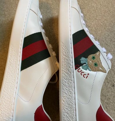 Brand NEW Gucci Ace Cat Leather Sneaker