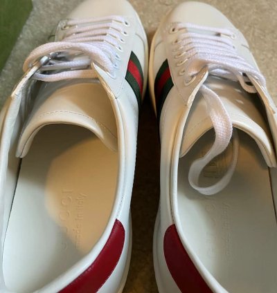 Brand NEW Gucci Ace Cat Leather Sneaker