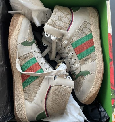 Brand New Limited Edition Distressed Washed GG Logo Sneaker