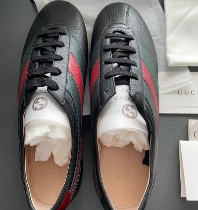 Brand New Rare Super Runway Web ACE Bee Leather Sneaker