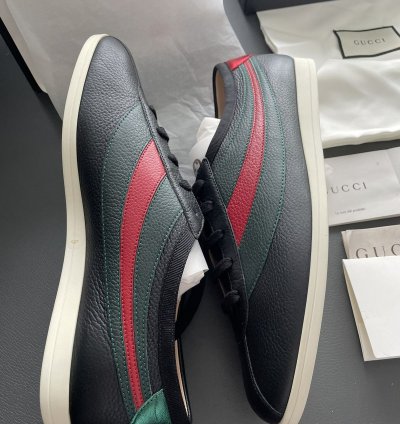Brand New Rare Super Runway Web ACE Bee Leather Sneaker