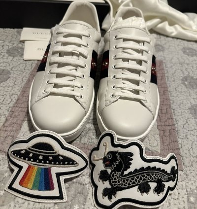 DEAL GUCCI ACE SNEAKERS SZ 10 5 NEW