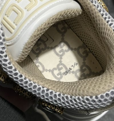 Fits (3-3 5 Mens) Gucci Flashtrek Crystals White Gold Pink