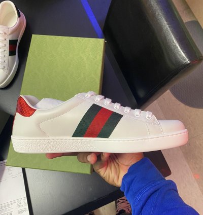 Gucci Ace Embroidered Sneaker with Snake