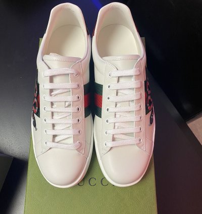 Gucci Ace Embroidered Sneaker with Snake