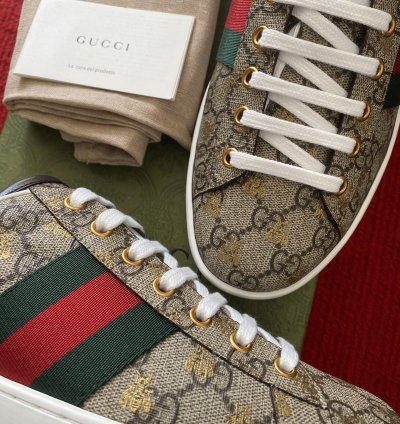 Gucci Ace GG Supreme Bees Sneaker Size 11