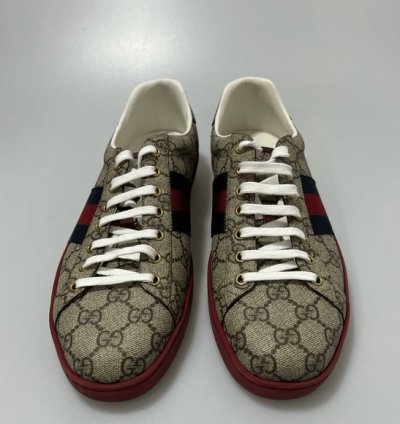 Gucci Ace GG Supreme Canvas Beige Multi Men 9 US 10