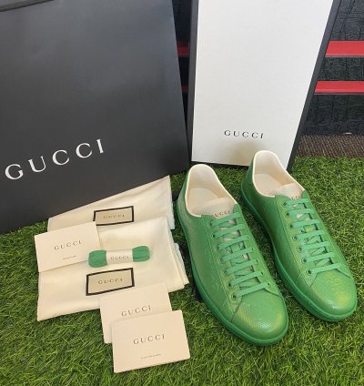 GUCCI ACE GREEN GG MONOGRAM