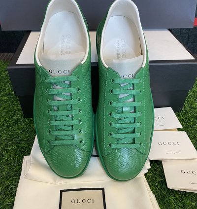 GUCCI ACE GREEN GG MONOGRAM