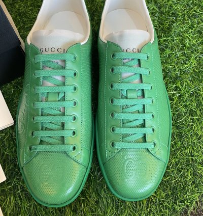 GUCCI ACE GREEN GG MONOGRAM