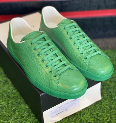 GUCCI ACE GREEN GG MONOGRAM