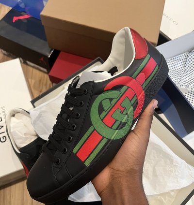 Gucci Ace Interlocking (Black)