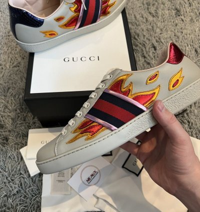 Gucci Ace sneaker flames flame limited rython BRAND NEW 7