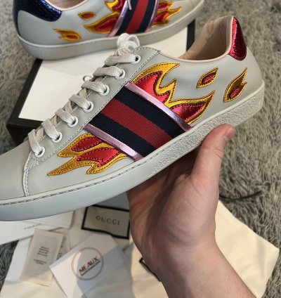 Gucci Ace sneaker flames flame limited rython BRAND NEW 7