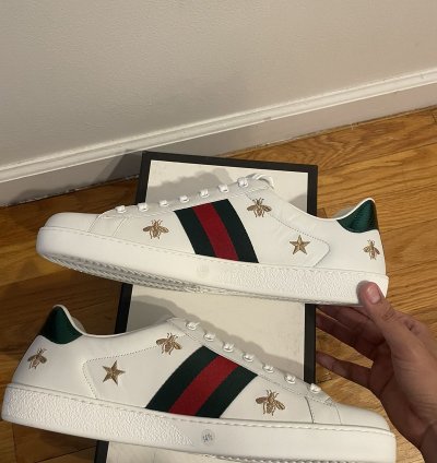 Gucci Ace Sneaker Stars and Bees Embroidered Shoes 15