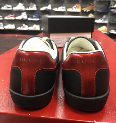 Gucci Ace Stripe Black Cream Low-Top Sneakers