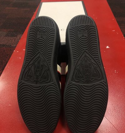 Gucci Ace Stripe Black Cream Low-Top Sneakers
