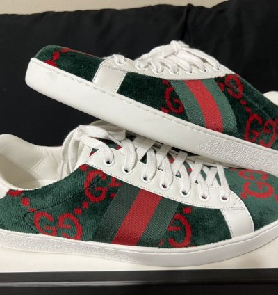 gucci ace terry cloth mens euro 8 5 New