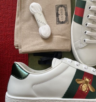 Gucci Ace White With Bee Sneakers Size 10