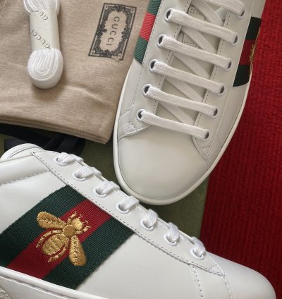 Gucci Ace White With Bee Sneakers Size 10