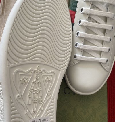 Gucci Ace White With Bee Sneakers Size 10
