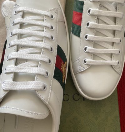 Gucci Ace White With Bee Sneakers Size 10