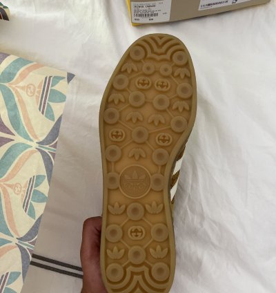 Gucci Adidas Gazelle Beige Low-Top Sneakers