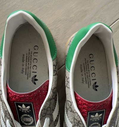 Gucci Adidas Gazelle brown GG logo canvas monogram