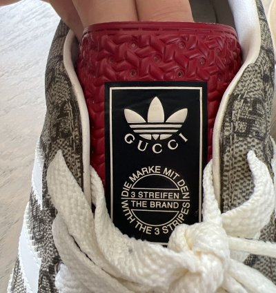 Gucci Adidas Gazelle brown GG logo canvas monogram