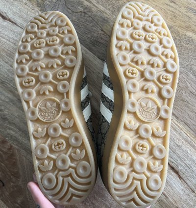 Gucci Adidas Gazelle brown GG logo canvas monogram
