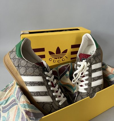Gucci Adidas Gazelle GG Logo Monogram Sneakers