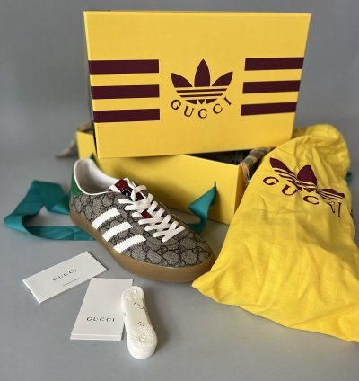 Gucci Adidas Gazelle GG Logo Monogram Sneakers