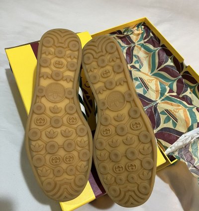 Gucci Adidas Gazelle Green Low-Top Sneakers
