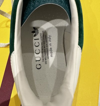 Gucci Adidas Gazelle Green Suede