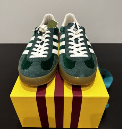 Gucci Adidas Gazelle Green Suede