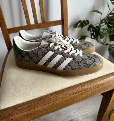 Gucci Adidas Gazelle monogram snkrs