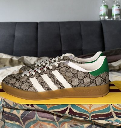Gucci Adidas Gazelle monogram snkrs