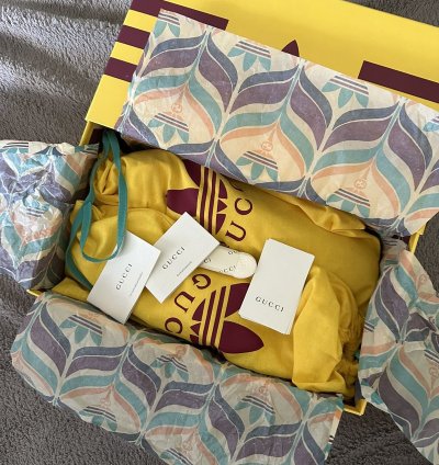 Gucci Adidas Gazelle monogram snkrs
