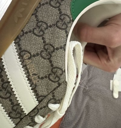 Gucci Adidas Gazelle monogram snkrs